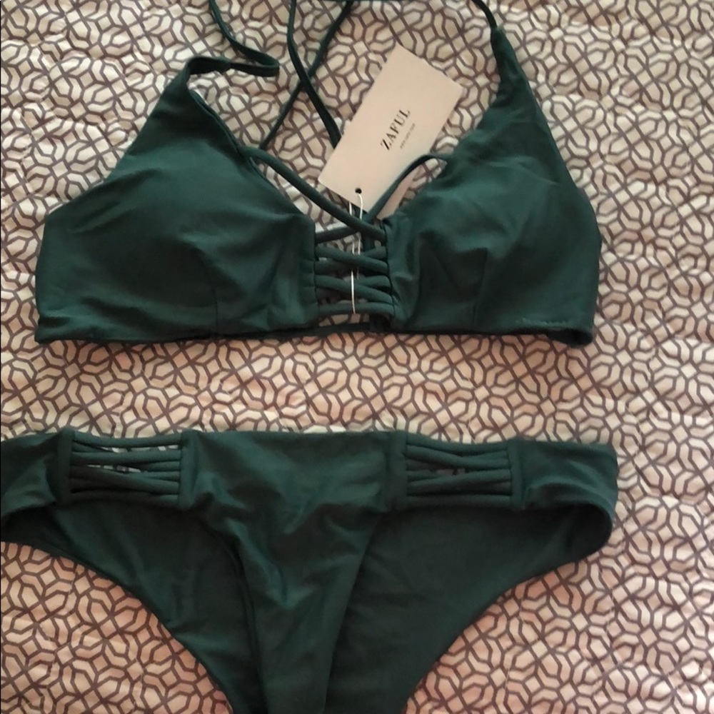NWT Zaful Green Bikini